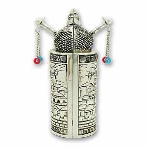 Sephardic Torah Scroll with a Silver Plated Case
