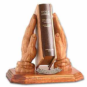 Olive Wood Praying Hands Book Holder