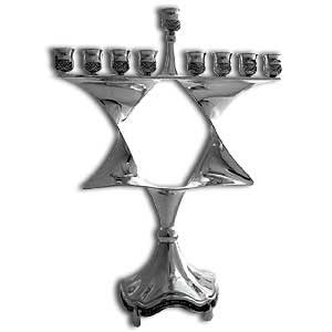 Star of David Hanukkah Menorah