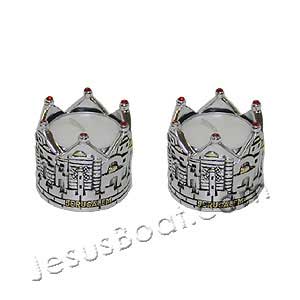 Jerusalem Crown Candle Holders