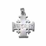 Jerusalem Kreuz Anhänger aus Sterling Silber 