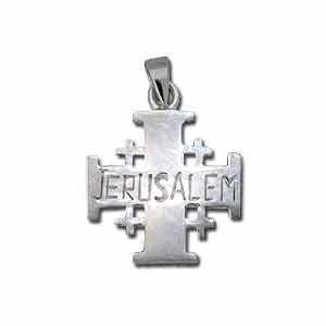 Jerusalem Kreuz Anhänger aus Sterling Silber 