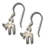 Hängende Ohrringe aus Sterling Silber mit Chai Symbol
