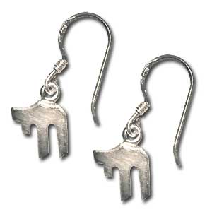 Sterling Silver Chai Dangling Earrings