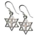 Ohrringe aus Sterling Silber mit Messianischem Stern