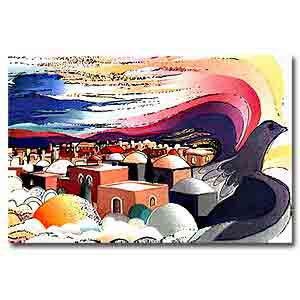 Bracha Lavee Print, Peace and Love