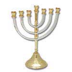 Silver and Gold Plated Menorah
