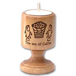 Tabgha Olive Wood Candle Holder
