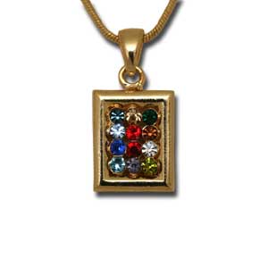 Dije de Rhodium con las doce tribus 