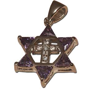 Messianic Star. Purple Crystals.
