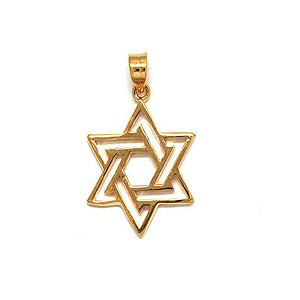 Intertwined Gold-Filled Star of David Pendant