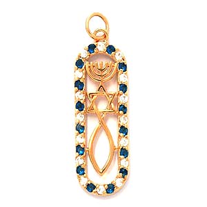 Grafted In Pendant with Sapphires and Zircons