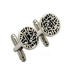 White Gold Filled Shema Yisrael Cufflinks