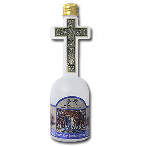 Holy Water from Jordan River in a Cross Bottle