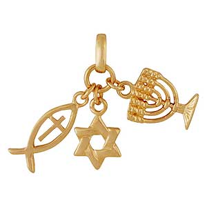 Three Symbols Gold-filled Pendant