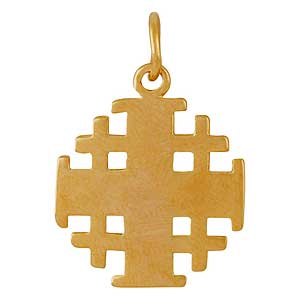 Gold-filled Simple Jerusalem Cross