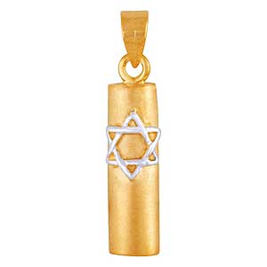Gold-filled Mezuzah Pendant