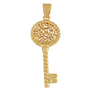 Gold-filled Shema Yisrael Key Pendant