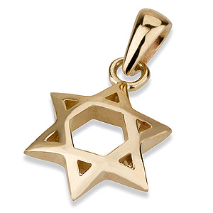 14kt Gold Small Arched Star of David