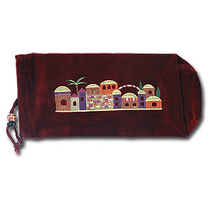 Burgundy Rams Shofar Bag