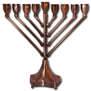 Hanukkah Menora, Copper Plated