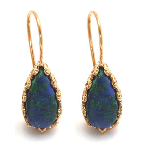 Gold Filled Earrings with Eilat Stone