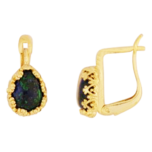 Gold Filled Earrings with Eilat stone