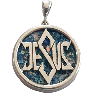 Ancient Roman Glass Jesus Star of David Pendant