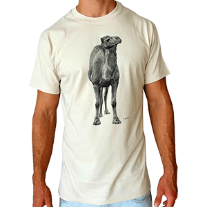 Camiseta con camello en el frente y en la espalda