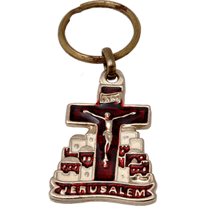 Metal Keychain Crucifix at Calvary