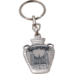 Silver-colored Cana of Galilee Keychain