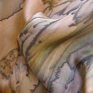 Pañuelo de seda de Galilea en marrón
