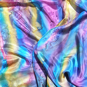 Pañuelo de seda de Galilea en color arcoiris