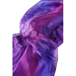 Purple Galilee Silk Scarf