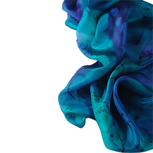 Turquoise Galilee Silk Scarf