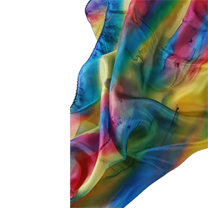 Bright Rainbow Galilee Silk Scarf