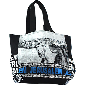 Blue Foil Jerusalem Camel Tote Bag