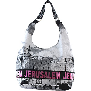 Kotel Hobo Bag with Jerusalem Pink Foil