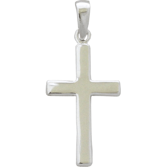 Cross Pendant. Sterling Silver. Height .75 inch / 2 cm