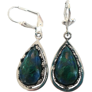 Teardrop Eilat Stone Earrings in Sterling Silver