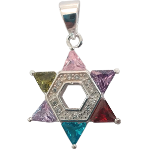 Crystal Encrusted Silver Star of David