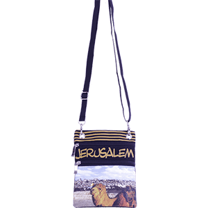 Yellow Jerusalem Camel Passport Bag