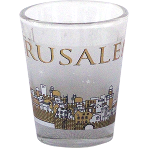 Jerusalem of Gold Shot Glass. 