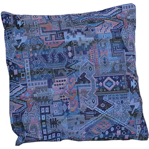 Blue Woven Cushion Cover.