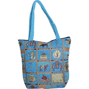 Holy Sites Turquoise Tote Bag