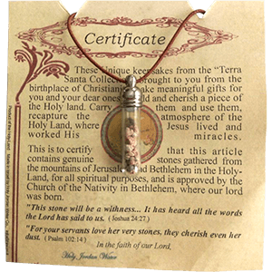 Jerusalem Stones Necklace with Certificate of Authenticity