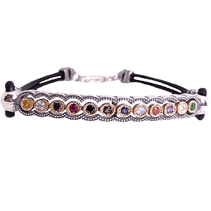 Hoshen Bracelet, Gold and Silver with Gemstones