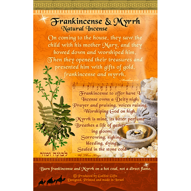 Natural Frankincense and Myrrh Biblical Incense