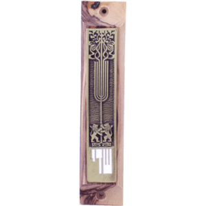 Olive Wood Lion of Judah Mezuzah