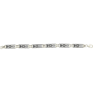 Silver Grafted In Links Bracelet